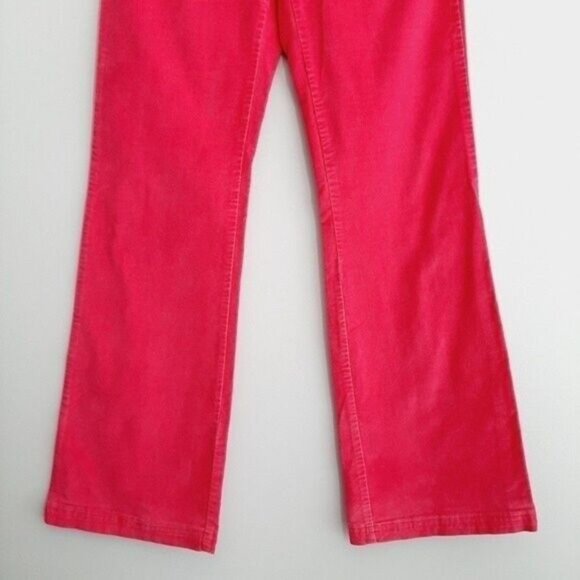 DAVID BITTON - Buffalo Lou Pink Velour Flare Pants Sz 2 Flawed - Picture 4 of 13
